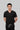 Stretchable (2Way) Male Black V-Neck Scrub Top