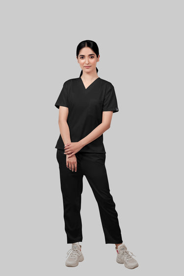 Stretchable (2Way) Female/ Black / Scrub Pant